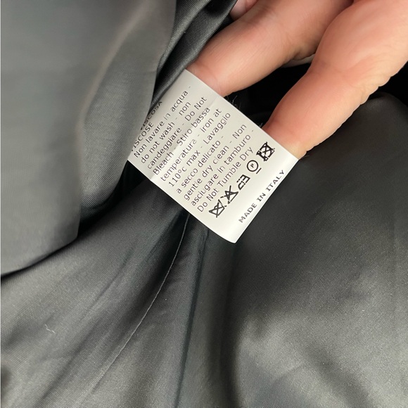 G Label By Goop Virgin Wool Belted Midi Skirt Size 8 Charcoal Gray Made In Italy - Picture 10 of 12